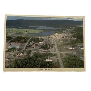 Vintage Postcard Watson Lake Yukon Alaska Topographical u